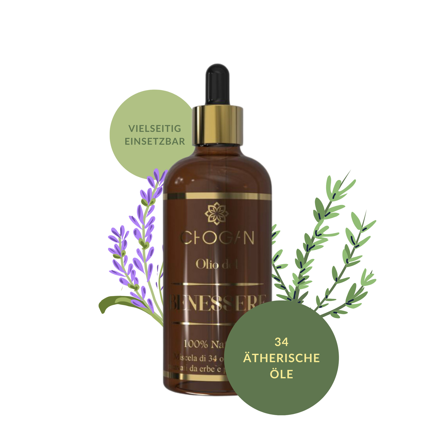 Wohlfühlöl | Mischung aus 34 ätherischen Ölen 100ml